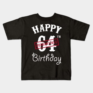 Happy 64th Quarantined Birthday Kids T-Shirt